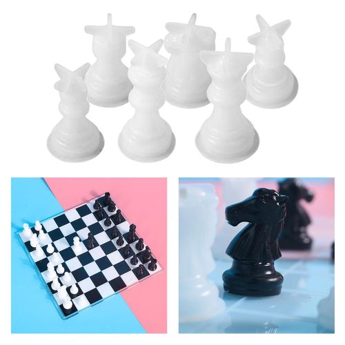 Generic Chessboard Silicone Chess Piece Silicone Molds DIY Epoxy