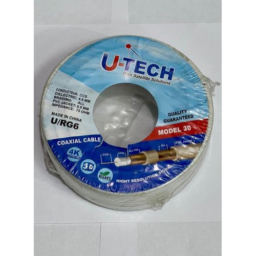 product_image_name-Generic-Satellite Receiver U TECK Cable For Control Satellite 30 YARD - WHITE-1