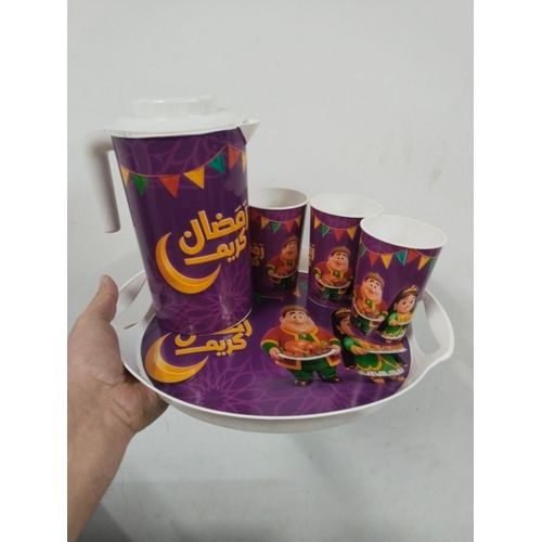 product_image_name-Generic-طقم تقديم رمضاني أنيق - صينية وإبريق مشروبات مع أكواب-3