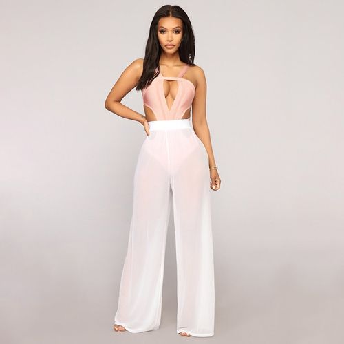 Sexy Mesh See-through Trousers Women Summer Thin Cool Slim Lady Flared  Pants Female High Street Flash Sequin Point Bell-bottoms - Pants & Capris -  AliExpress