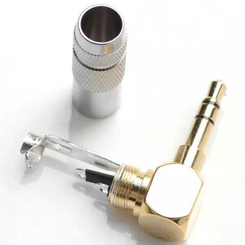 Micro Jack 3.5mm Right Angle Male Connector, L-shaped Plug