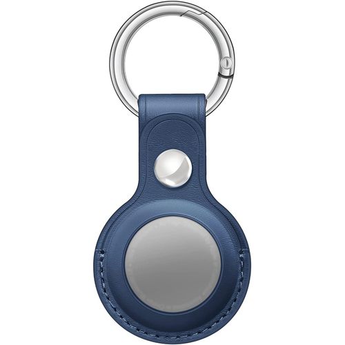 product_image_name-Generic-AirTag Leather Holder. AirTag Keychain Leather Case for Keys, Bags, Luggage, Pet Collars Anti-Lost & Scratch-Resistant Design for Apple AirTag 2021 (Dark Blue)-1