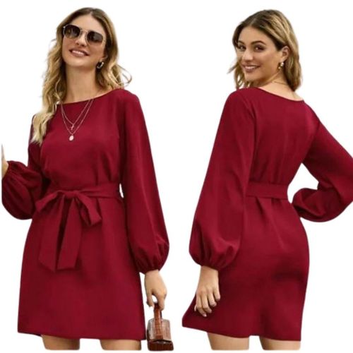 product_image_name-Generic-بلوزه نسائي طويله اسكوبا لون نبيتي-1