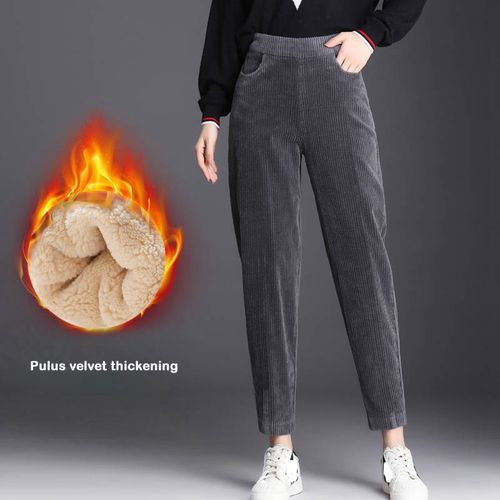 Lamb Cashmere Trousers for Women's Clothing Thickened in Autumn