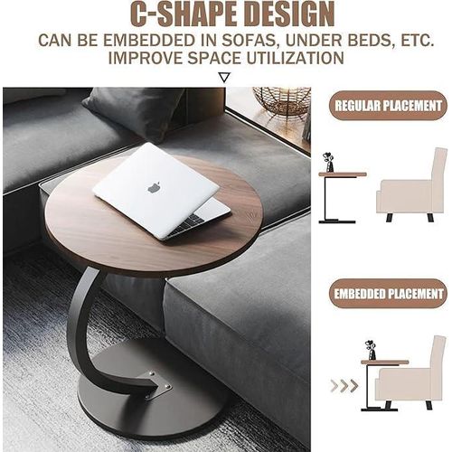 product_image_name-Generic-طاولة جانبية صغيرة مستديرة لغرفة المعيشة وغرفة النوم والمكتب والشرفة وطاولة جانبية مقاومة للماء والصدأ-4