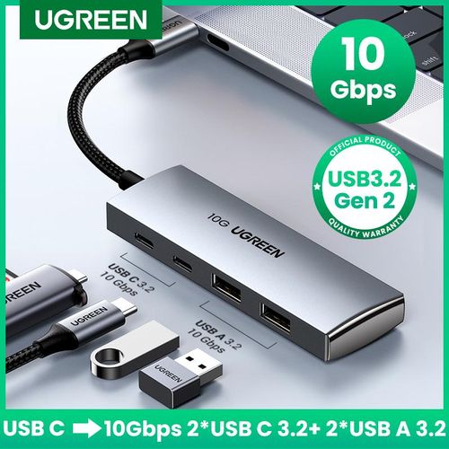 Buy Ugreen USB C Hub 10Gbps USB 3.2 HUB 2 USB-C USB-A Port Extender in Egypt