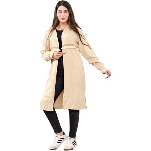 product_image_name-Generic-معطف طويل مزين بشراشيب، بيج، مفتوح من الأمام، بأكمام طويلة، مقاس حر يناسب حتى وزن 80 كيلوغرامًا-4