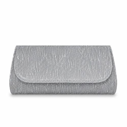 RUN Elegant Wave Texture Clutc VS-30-SILVER