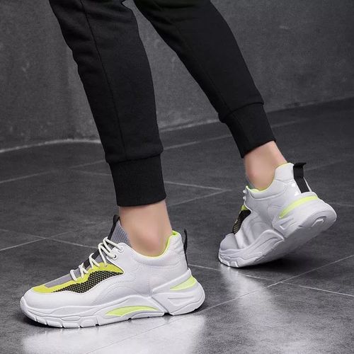 Generic حذاء كاجوال للرجال ابيض في ليمونى عالى الكعب من نيترو