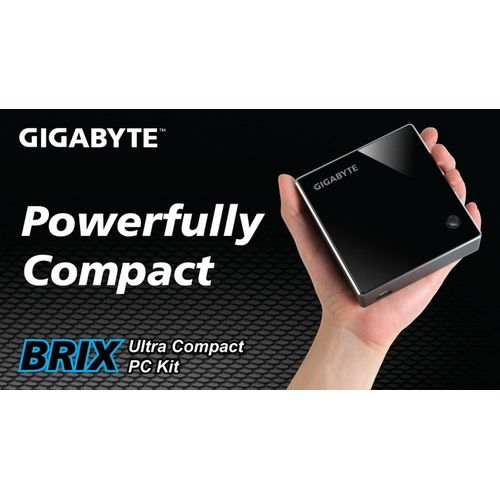 اشتري Gigabyte GB-BXBT-2807 BRIX Ultra Compact PC Kit - Intel Celeron - 4GB RAM - 500GB HDD - Intel HD - Black في مصر