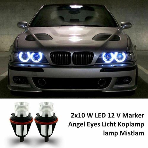 Generic 1Pair 8000K White LED Angel Eye Marker Halo Light Bulbs Lamps  for-BMW E39 E53 E60 E63 E64 E66 E87 5 6 7 X3 X5 @ Best Price Online