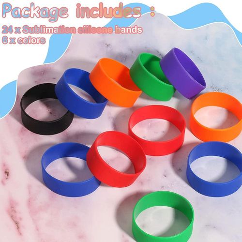 تسوق 24 PCS Silicone Bands for Sublimation Skinny Tumbler, Heat