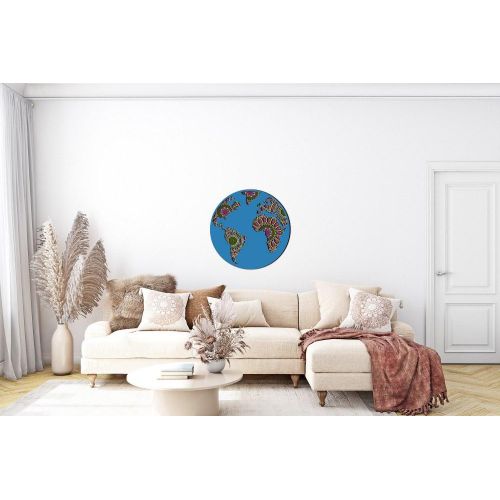 product_image_name-Generic-3D Wooden World Map Mandala Wall Art-2