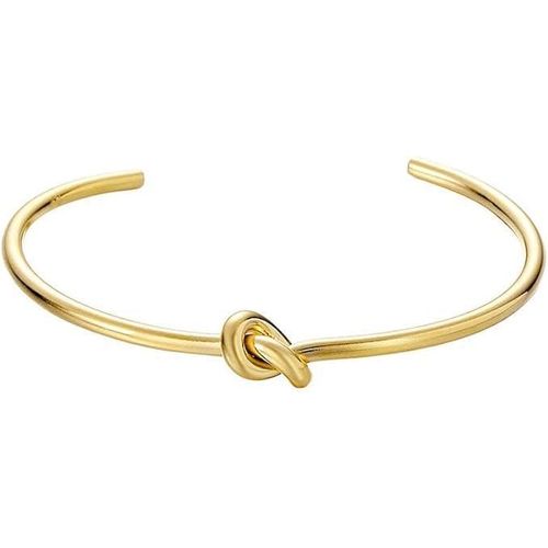 product_image_name-Generic-سوار فاخر من الفولاذ المقاوم للصدأ للنساء - تصميم معقود أنيق مطلي بالذهب 14 قيراط مقاوم للماء وغير متلاشي، إكسسوار موضة مناسب للهدايا والمناسبات الخاصة-1