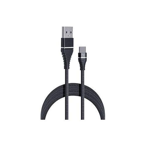 product_image_name-Generic-A BST USB to Type-C Cable Sync Fast Charge Fabric Material - Tangle Free - Black-1