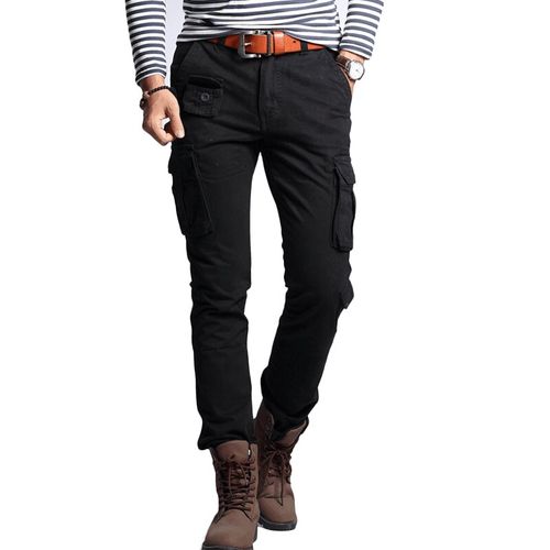 Generic Men Fashion Cargo Pants Slim Regualr Straight Fit Cotton Multi @  Best Price Online