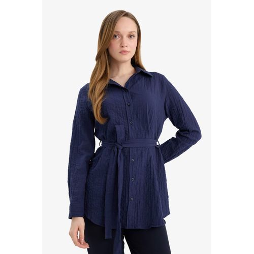 product_image_name-Defacto-تونيك كم طويل منسوج قصة عادية-3