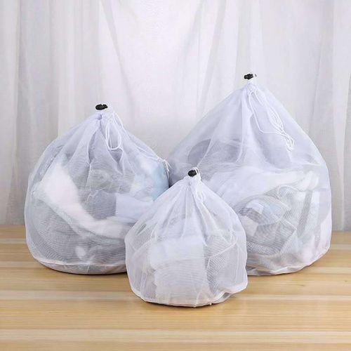 Generic Drawstring Laundry Bag For Dirty Clothes Mesh Wash Bags Hohold Washing  Machine Bag For Underwear Bra Socks Laundry Organizer White @ Best Price  Online