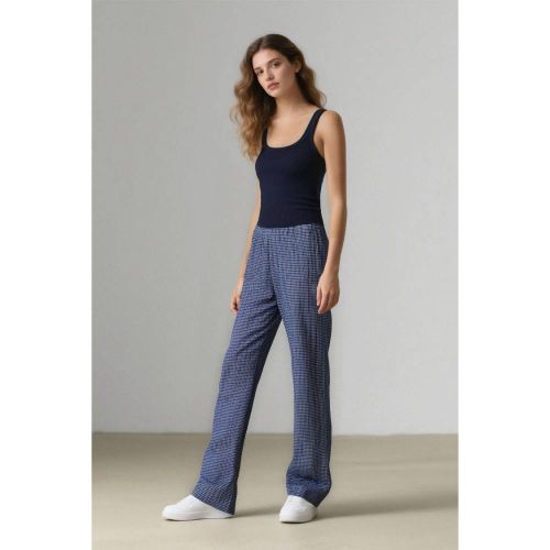product_image_name-Defacto-Woman Wide Leg Trousers - Navy-3