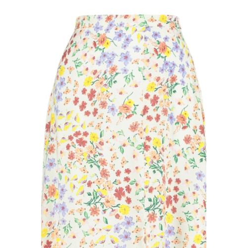 product_image_name-Trendyol-تنورة متوسطة الطول مزينة بنقوش زهرية من ترينديول باللون الإكر ، مزودة بشق تفاصيل أنيقة - مثالية للمرأة العصرية.-6