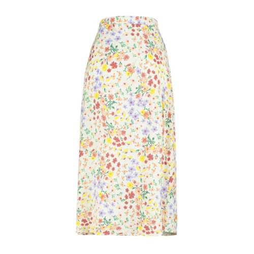 product_image_name-Trendyol-تنورة متوسطة الطول مزينة بنقوش زهرية من ترينديول باللون الإكر ، مزودة بشق تفاصيل أنيقة - مثالية للمرأة العصرية.-7