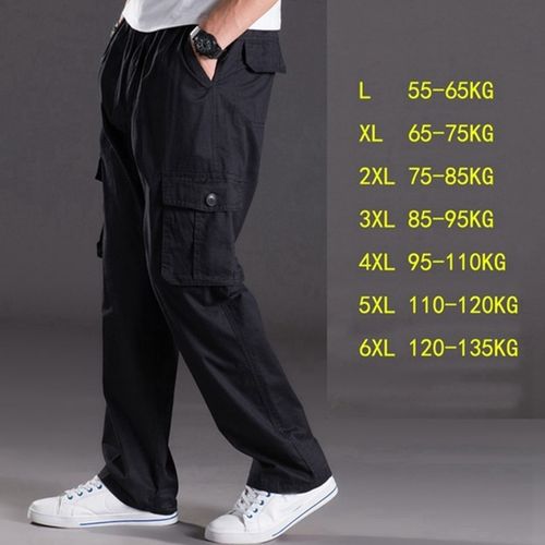 Fashion Spring Summer Casual Pants Male Big Size 6XL Multi Pocket