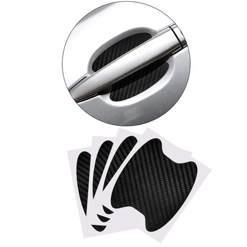 Generic 4Pcs Door Handle Stickers, Carbon Fiber Scratch Resistant Door Cup  Guards, Fits Most Car Handles 6.8X8.5cm Silver @ Best Price Online