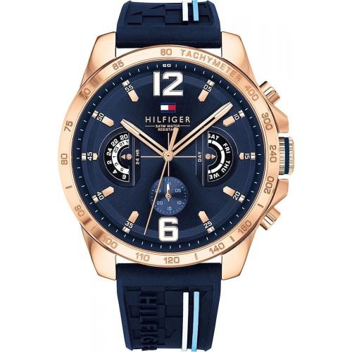 Tommy Hilfiger Men s Round Analog Watch with Silicone Strap Size 42 mm Blue 1791474 Best Price Online Jumia Egypt