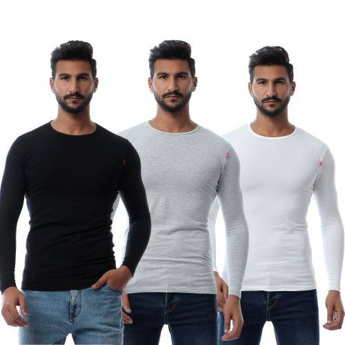 Buy Cottonil Bundle Of 3 Full Sleeves - For Men in Egypt