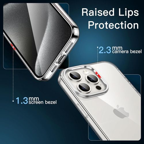 product_image_name-Generic-جراب حماية خلفي مصنوع من جل البولي يوريثين الحراري الناعم والسيليكون المرن المضاد للخدش لموبايل آيفون 15 برو ماكس، شفاف-5