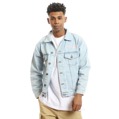 Ravin Back Printed Denim Jacket With 