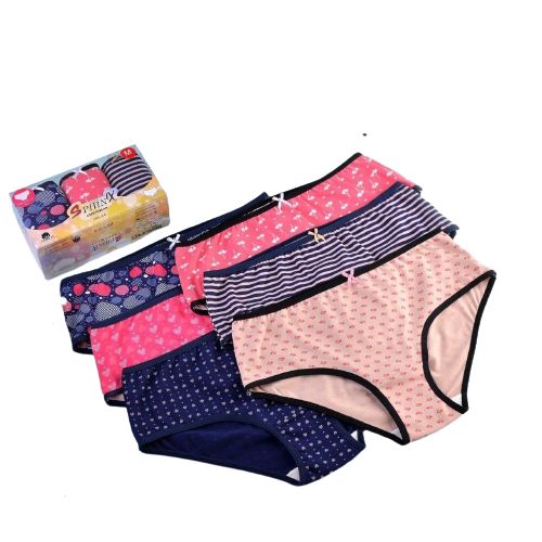 Sphinx Pack Of 6 Cotton Lycra Brief Panties Underwear For Women @ Best  Price Online