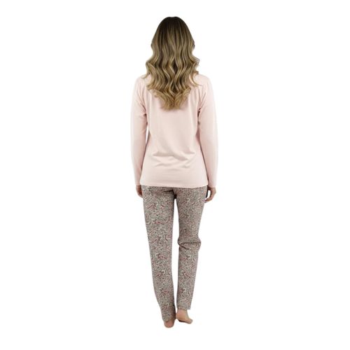 product_image_name-Zecotex-Women’s Cotton Pajama Set – Long Sleeve Top & Printed Pants-4