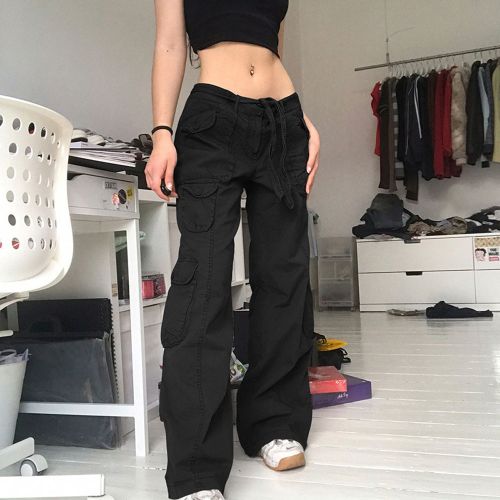 NILLLY Pants Women, Womens Baggy Cargo Pants Streetwear Hip Hop