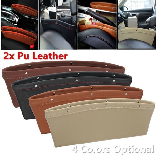 Generic Leather Car Seat Gap Filler, Console Slit Caddy Catcher Storage Box  Pad Pocket Premium - 2 Psc @ Best Price Online