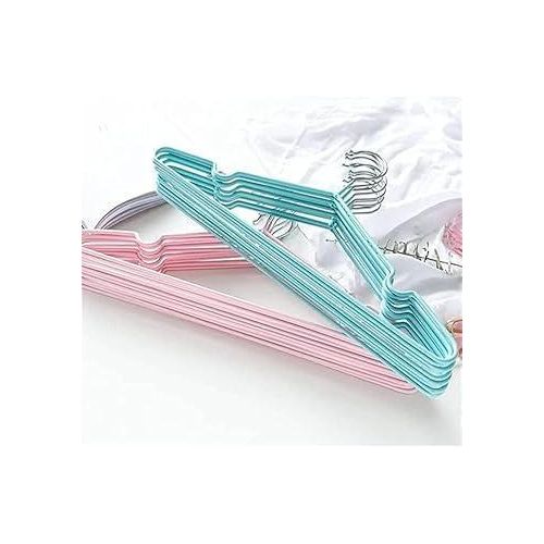 product_image_name-Generic-علاقات ملابس غير قابلة للانزلاق – من الستانلس ستيل مع طلاء سيليكون (10 قطع) – متعددة الألوان-5