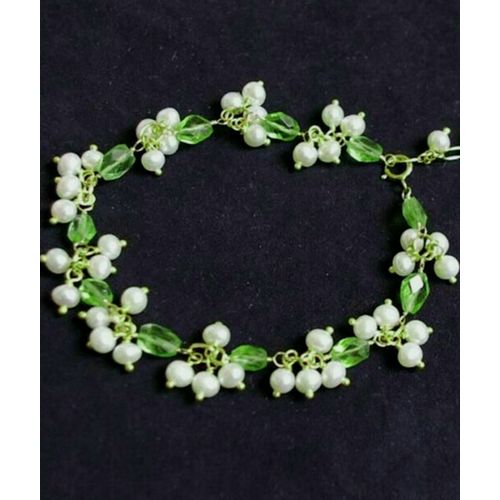 Buy O Accessories Bracelet White  & Green _ Silver in Egypt