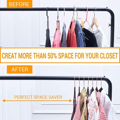 2 PCS Space Saving Hangers, Closet Organizer Hangers Space Saving, Hanger  Organizer, Closet Hangers, Shirt Organizer, Closet Hangers Space Saver