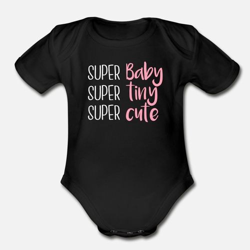 Buy Super Baby Super Tiny Super Cute Organic Short Sleeve Baby Bodysuit in Egypt