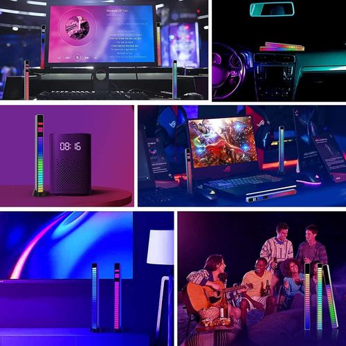 product_image_name-Generic-مؤشر ضوء بتحكم صوتي RGB ضوء LED ملون إبداعي للبيئة مع 8 أوضاع ومزامنة موسيقية 32 بت للسيارة والألعاب قطعة واحدة سوداء (قابلة للشحن)-7