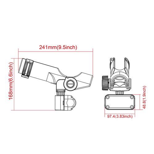 Generic Heavy Duty Adjustable Plastic Fishing Pole Holder For Boat