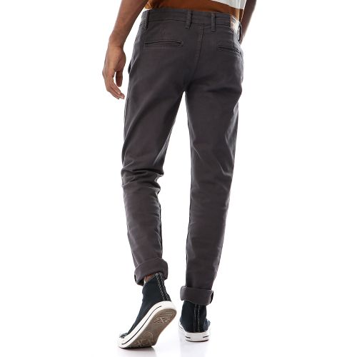 Ravin Simple Casual Straight Dark Grey Pants