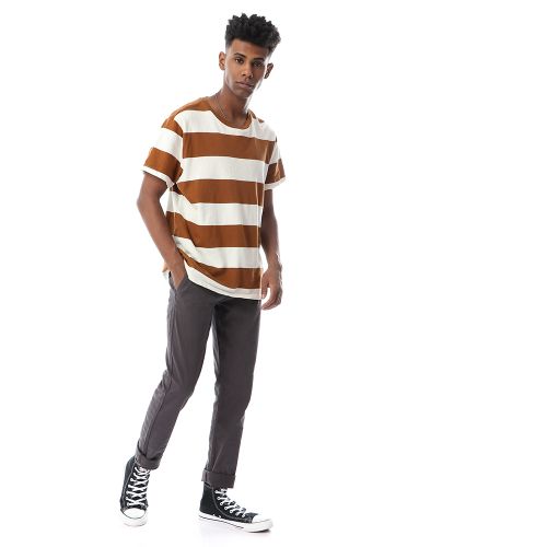 Ravin Simple Casual Straight Dark Grey Pants