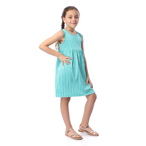 girls green summer dress