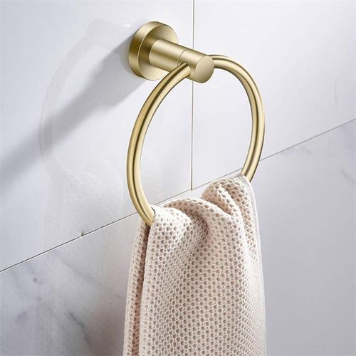 Tapered Brushed Nickel Bathroom Hand Towel Ring