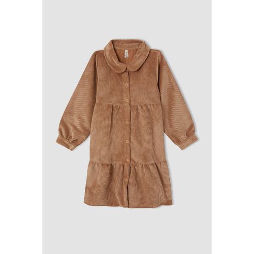 product_image_name-Defacto-Girl Regular Fit Woven Dress - Beige-1