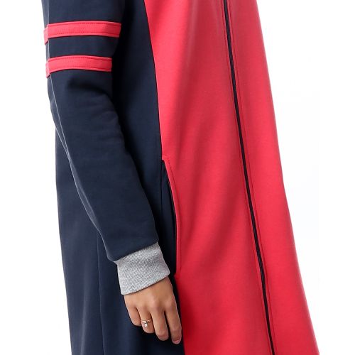 Kady جلابيه بكم بسوسته - كحلي ورمادي باهت وبطيخي