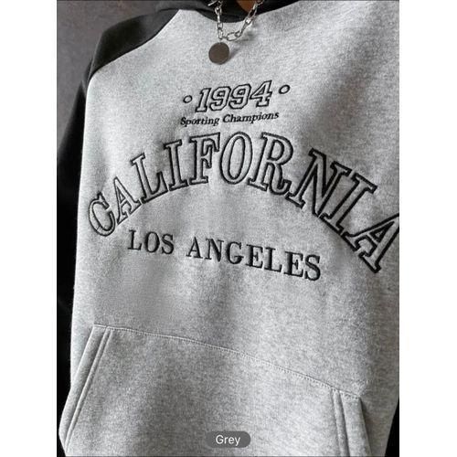 product_image_name-V A L Y A-هودي أنيق للنساء بجيب - أسود ورمادي-4