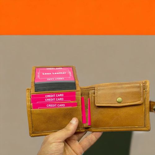 product_image_name-Generic-محفظة رجالي جلد طبيعي للنقود و الكروت و البطاقات - اللون هافان-6