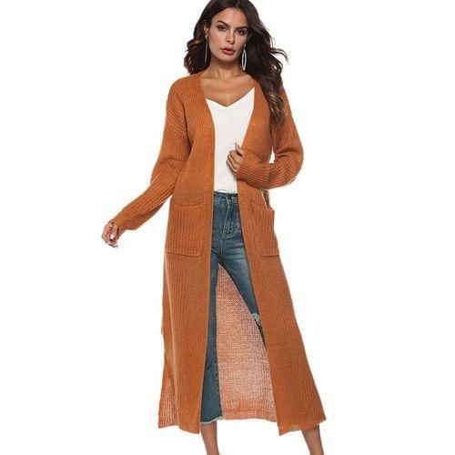 Fashion European Women Long Cardigan Plus Size Thick Kimono Long Sleeveyellow Best Price Online Jumia Egypt